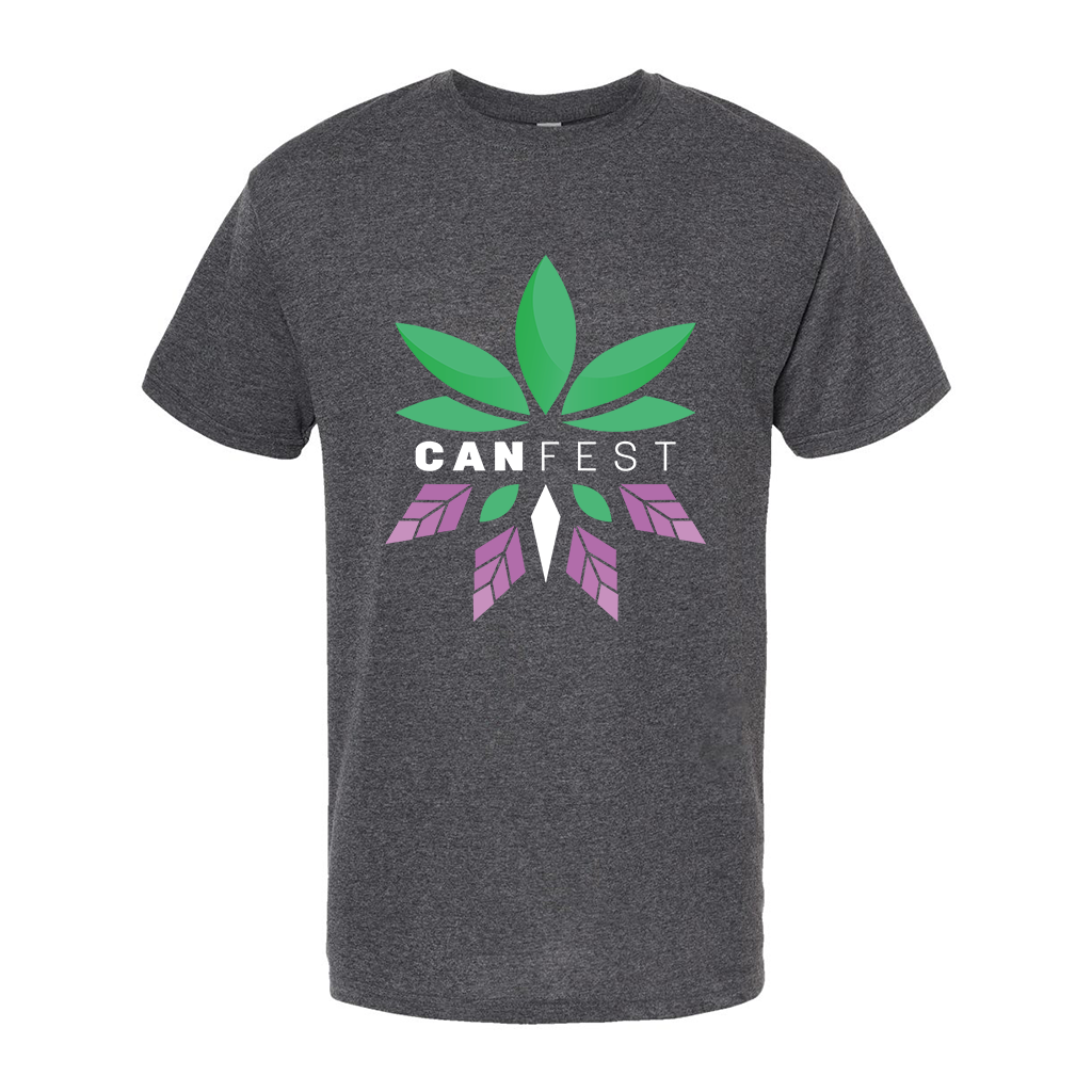 Image du t-shirt officiel du CanFest, symbole contre la censure entourant le cannabis au Québec. par canempire.