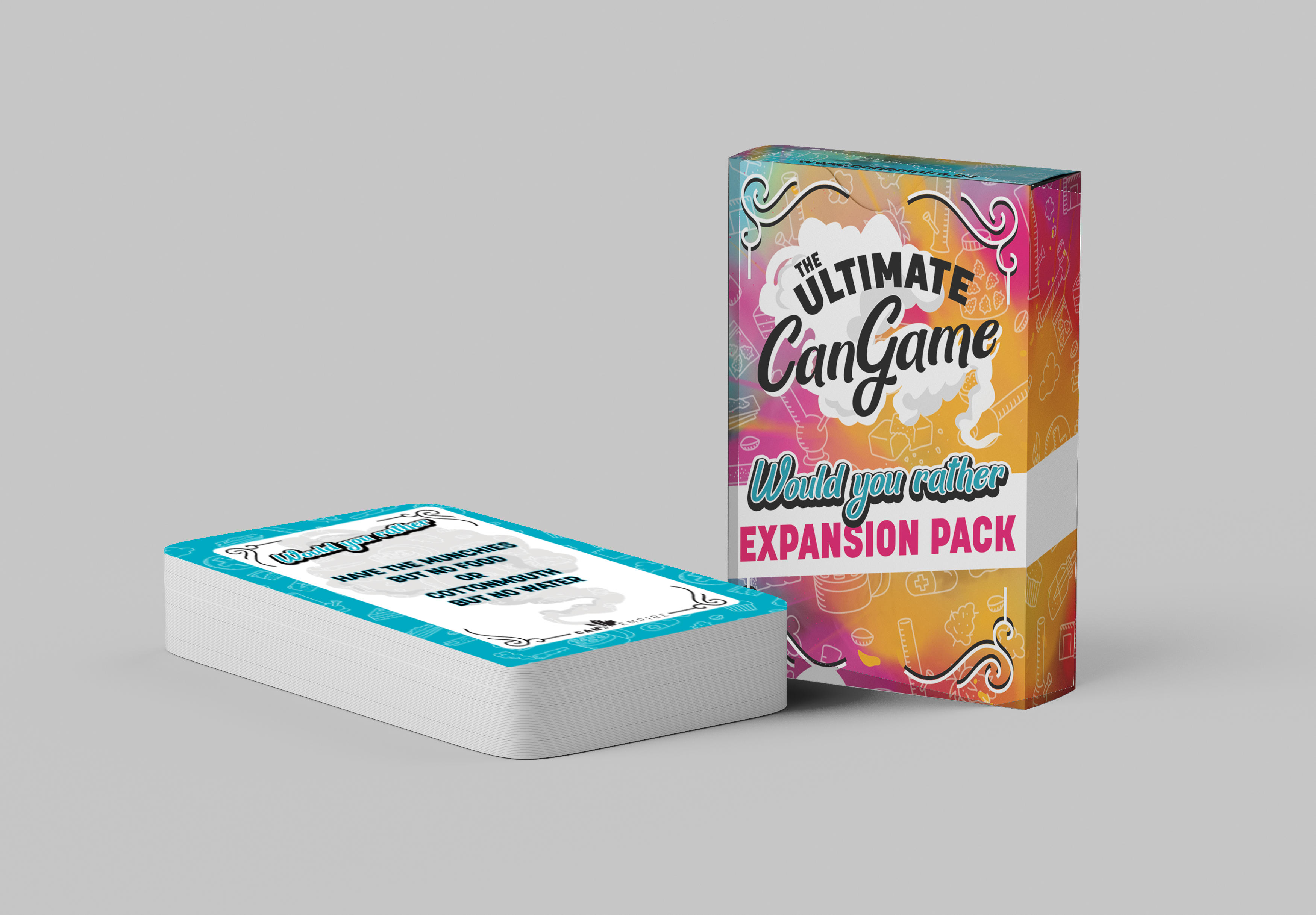 Would You Rather, expansion pack, The Ultimate CanGame, 420 party card game by canempire, www.canempire.ca
